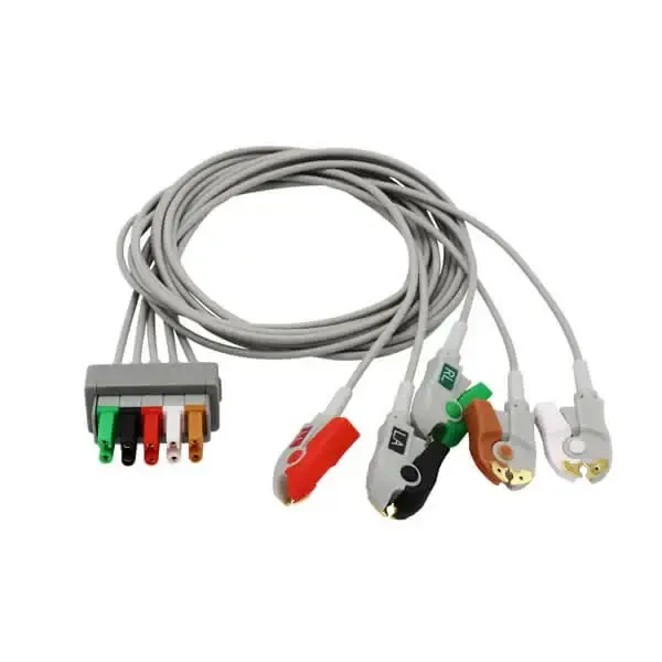 GE DATEX COMPATIBLE 5 LEAD ECG LEAD CABLE