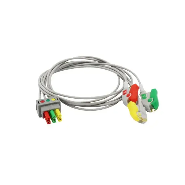 GE DATEX COMPATIBLE 3 LEAD ECG LEAD CABLE
