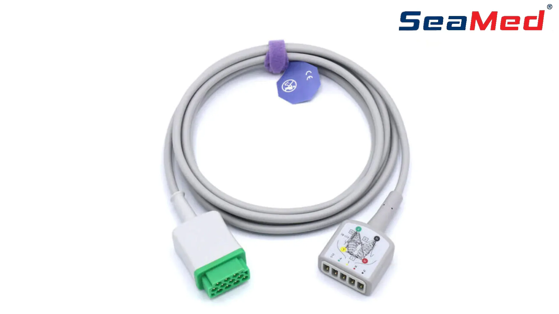 GE-MARQUET COMPATIBLE 5 LEAD ECG INTERFACE CABLE