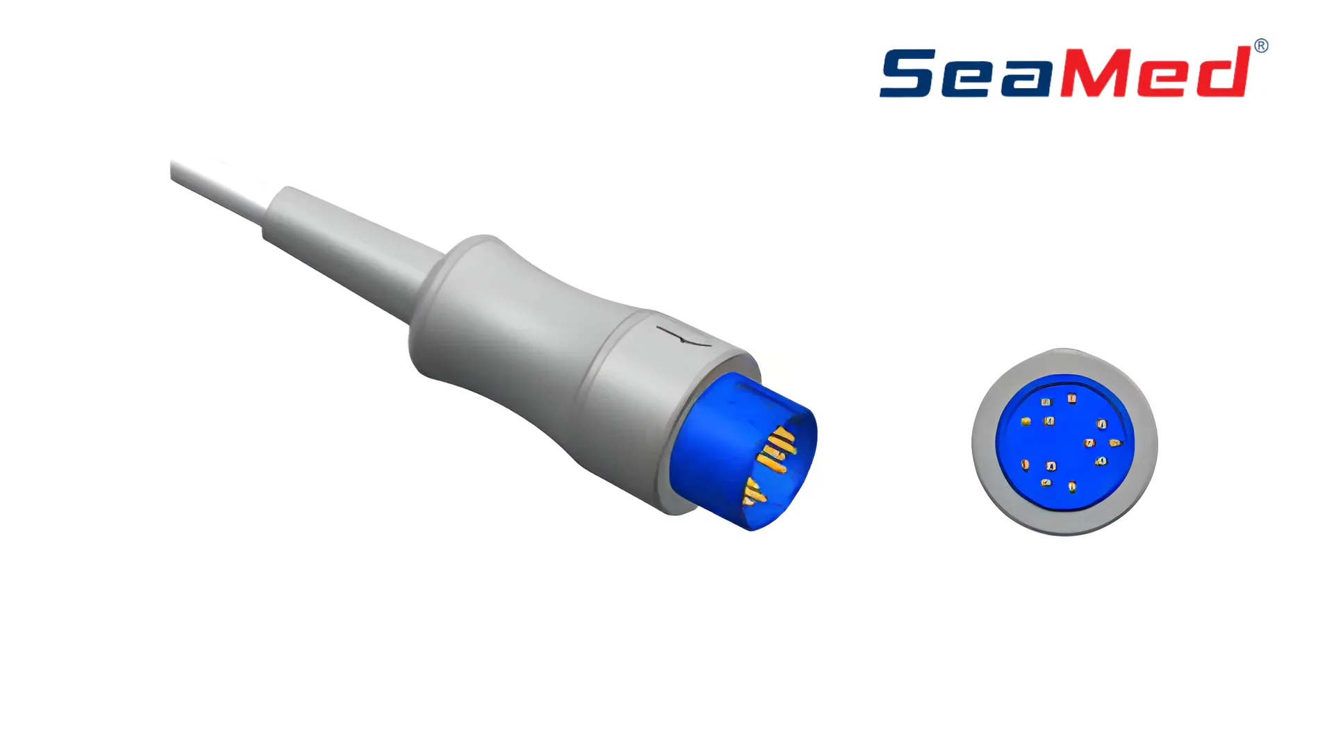 COMEN 12 PIN COMPATIBLE SPO2 INTERMEDIATE CABLE - BLUE SOCKET 3