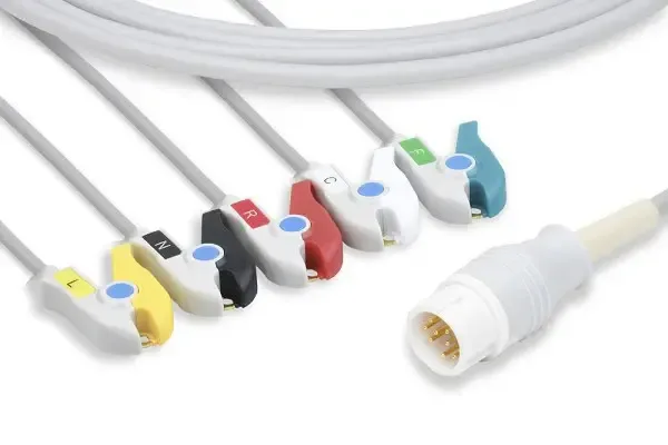 PHILIPS 12 PIN COMPATIBLE 5 LEAD ECG CABLE