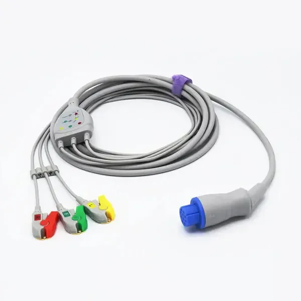 GE DATEX OHMEDA COMPATIBLE 3 LEAD ECG CABLE