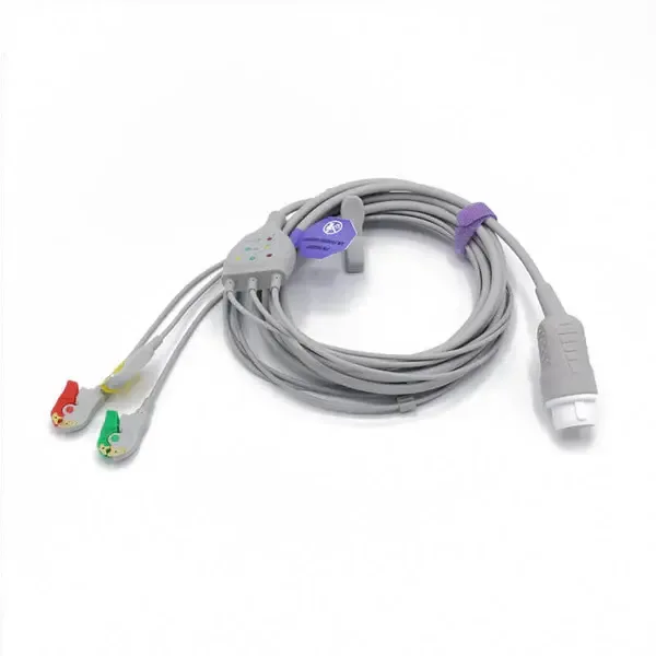 PHILIPS 8 PIN COMPATIBLE 3 LEAD ECG CABLE