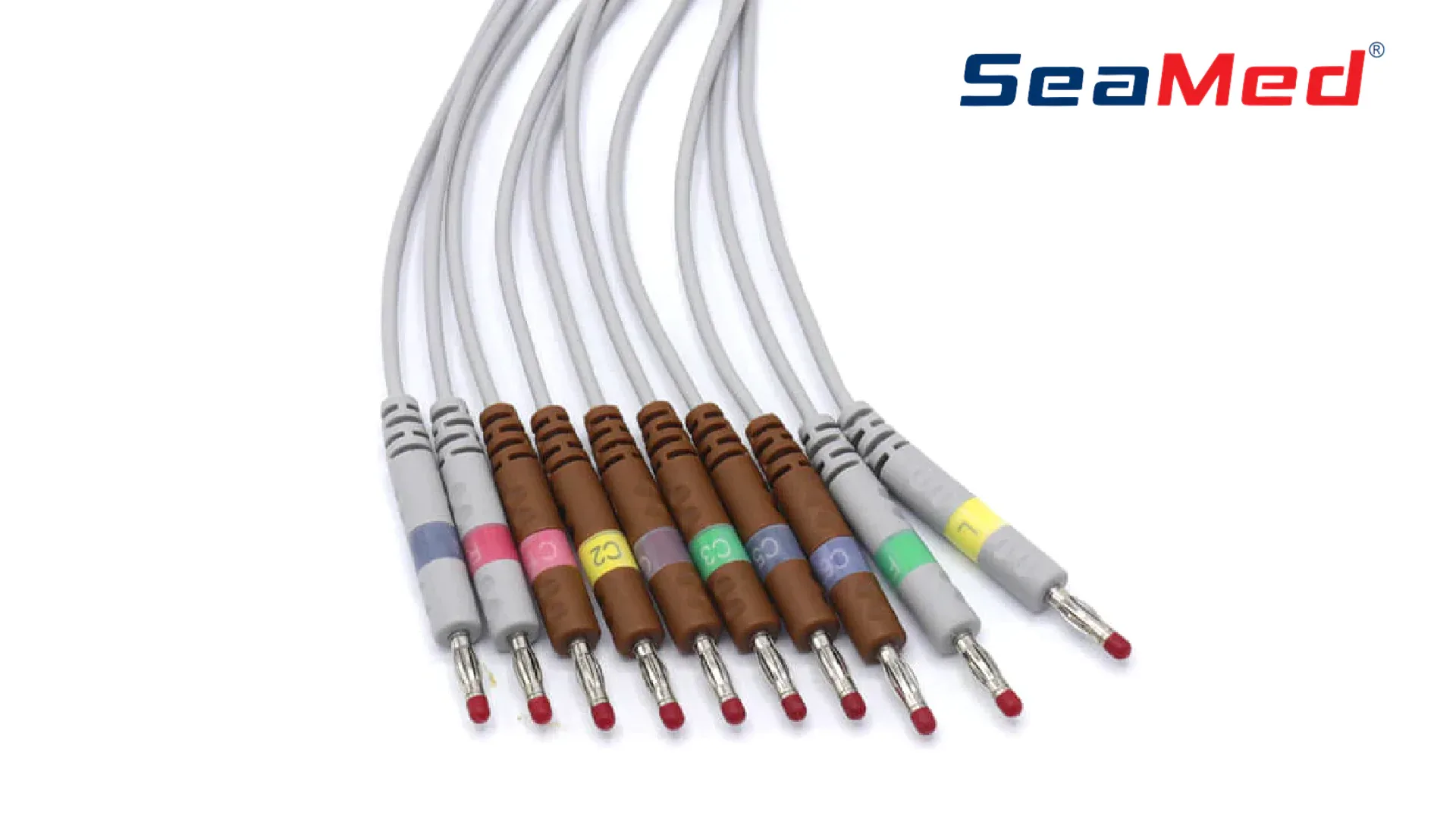 GE MARQUETTE COMPATIBLE 10 LEAD BANANA ECG CABLE 4