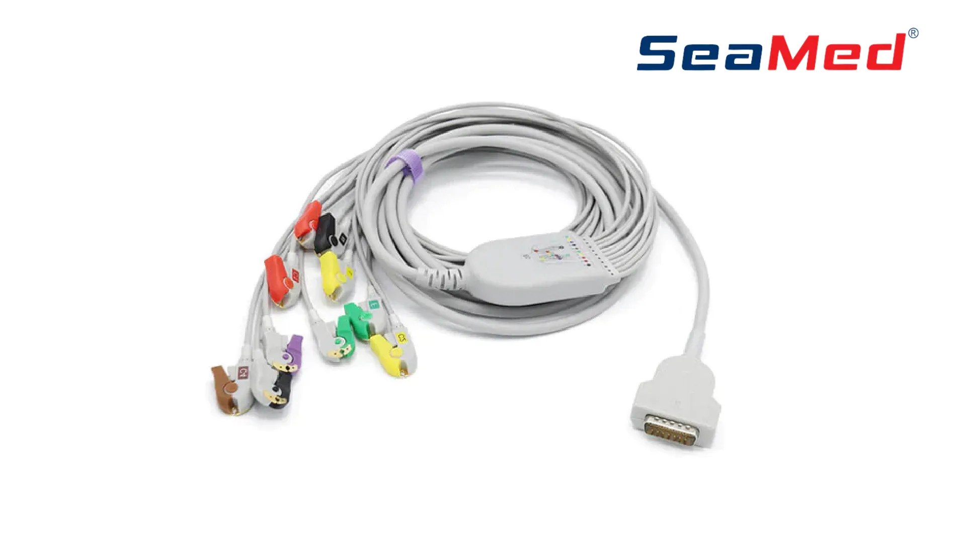 GE MARQUETTE COMPATIBLE 10 LEAD GRABBER ECG CABLE