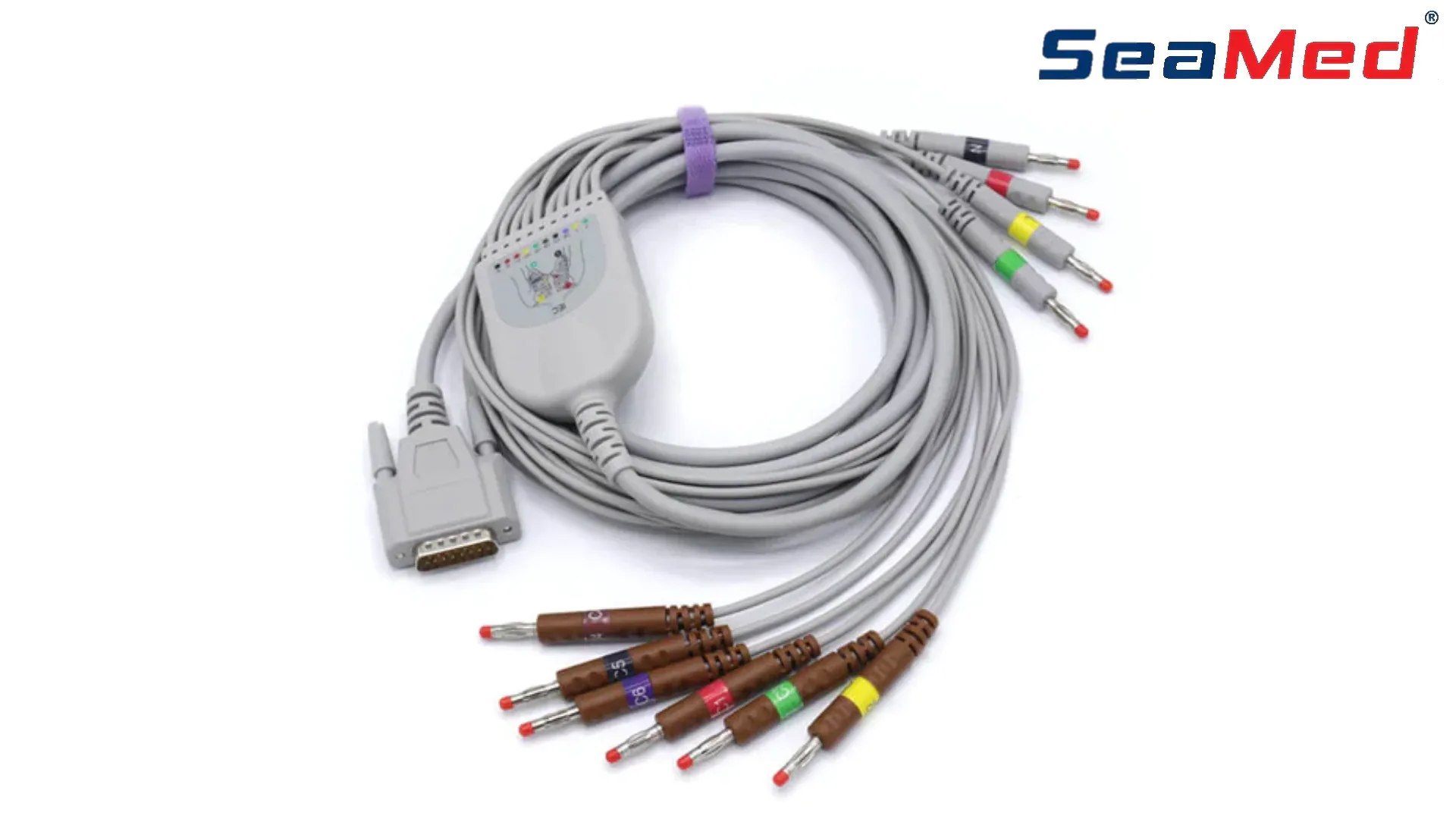 ZONCARE COMPATIBLE 10 LEAD BANANA ECG CABLE