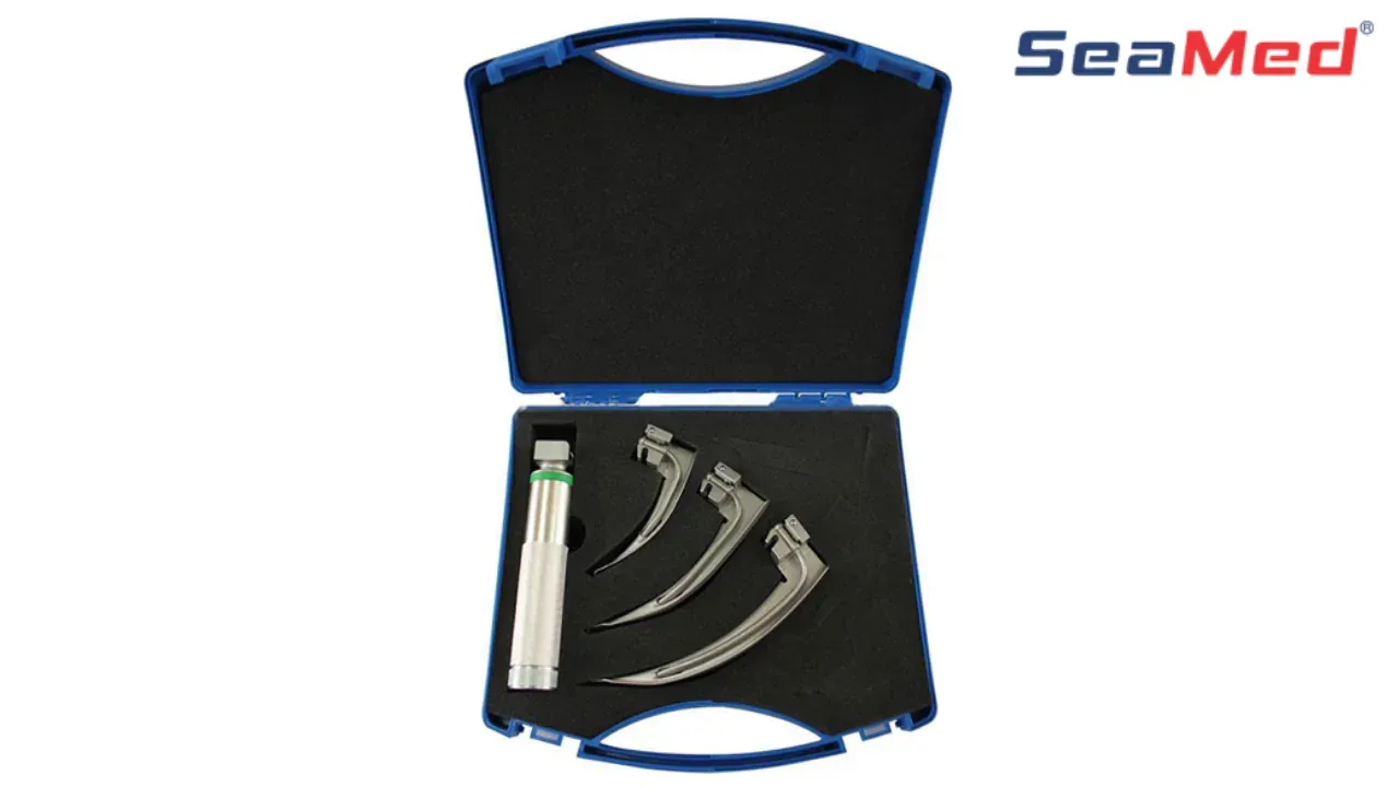 SEAMED LUNALITE MACINTOSH FİBEROPTİK LARİNGOSKOP SETİ 2